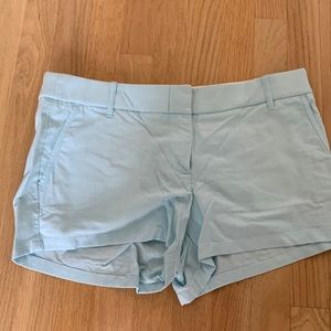 J Crew aqua blue linen shorts